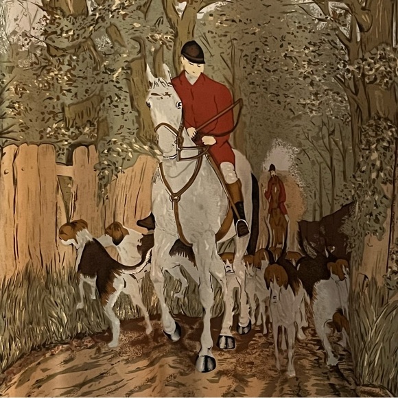 Vintage Unisex 100% Silk 90s Y2K Equestrian Print Bomber Jacket - Picture 3 of 9